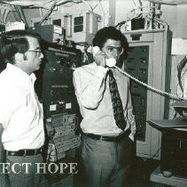 David Reiser during first medical transmission via COMSAT.